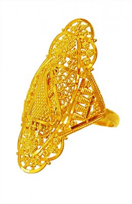 Filigree Gold Ladies Ring  ( Ladies Gold Ring )