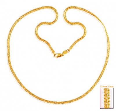 22k Flat Gold Chain (20 Inches) ( Men`s Gold Chains )