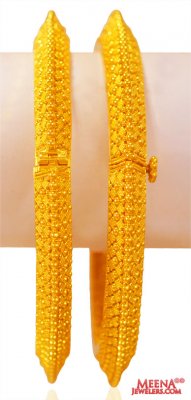 22K Gold Openable Bangles (2 pc) ( Gold Bangles )