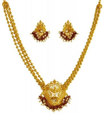 22K Gold Necklace  Set ( 22 Kt Gold Sets )