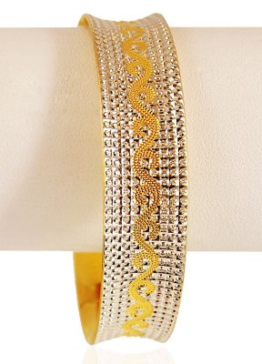 22k Gold Two Tone Kada(1 pc) ( Two Tone Bangles )