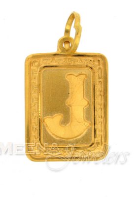 22Kt Initial ( J) Pendant ( Initial Pendants )