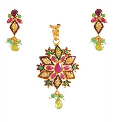 22Kt Designer Pendant Set ( Antique Pendant Sets )