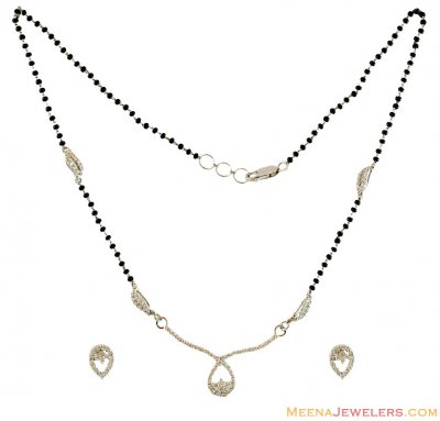 18K Sophisticated Mangalsutra Set ( Gold Mangalsutra Sets )