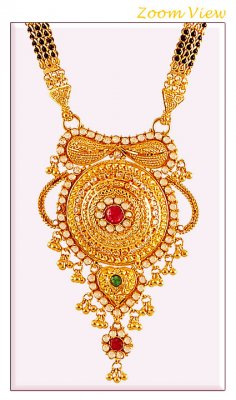 Ruby Emerald 22K Gold Mangalsutra ( MangalSutras )