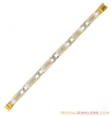 2 tone 22k White and yellow Gold Men Bracelet ( Men`s Bracelets )