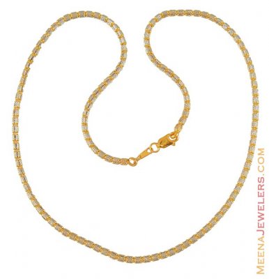 22k Gold Designer Chain ( 22Kt Gold Fancy Chains )