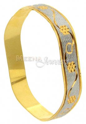 22 Karat Gold Two Tone Bangle ( Two Tone Bangles )