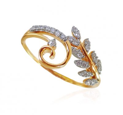 18Kt Yellow Gold Diamond Ring ( Diamond Rings )