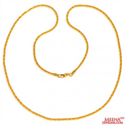 22K Yellow Gold Chain  ( Plain Gold Chains )