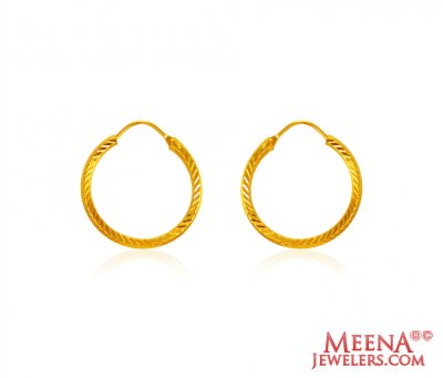 22 kt Gold Hoop Earrings ( Hoop Earrings )