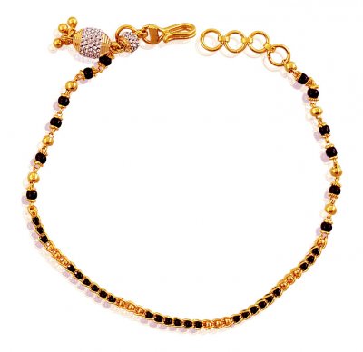 22k Black Beads Ladies Bracelet ( Ladies Bracelets )