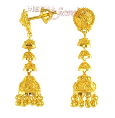 22 Karat Gold Fancy Earrings ( Exquisite Earrings )