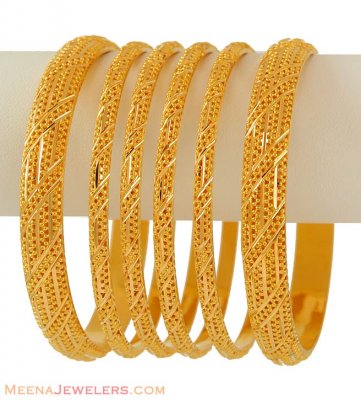 Gold Bangles Set (22k) ( Set of Bangles )