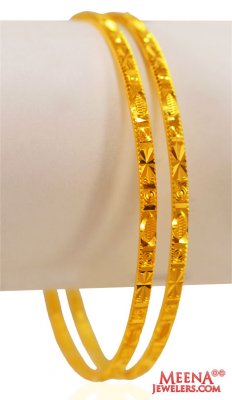 22 karat Gold Bangles (2 pc) ( Gold Bangles )