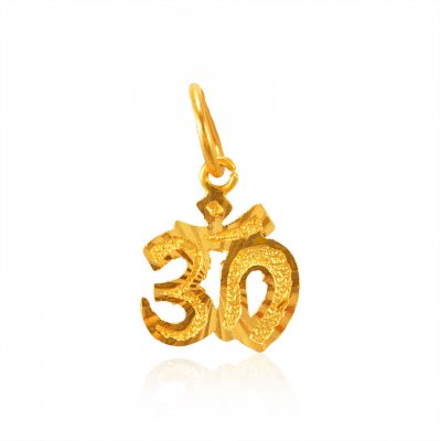 22Karat Yellow Gold Om Pendant ( Om Pendants )