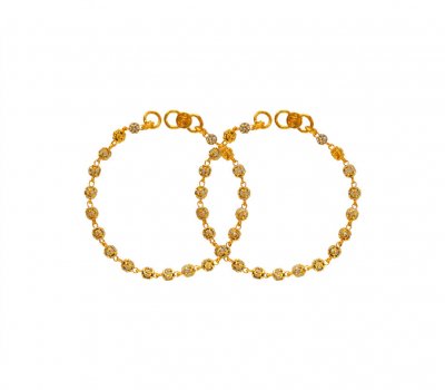 22KT Gold Baby Bracelet (Pair) ( 22Kt Baby Bracelets )