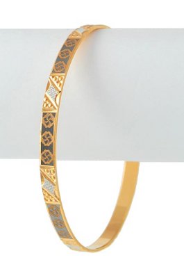 22Kt Gold Laser Bangle ( Two Tone Bangles )