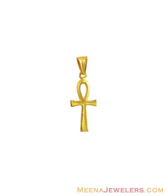 22K Gold Fancy Cross Pendant  ( Jesus Cross Pendants )