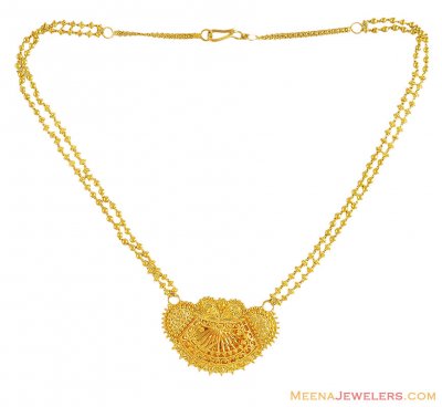 22k Filigree Necklace (Chain) ( 22 Kt Gold Sets )