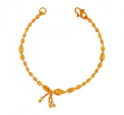 Fancy Gold Balls Bracelet 22k  ( Ladies Bracelets )