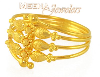 22K Gold Indian Designer Ring ( Ladies Gold Ring )