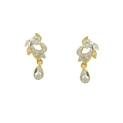 22K Gold Beautiful Signity Earrings ( Signity Earrings )