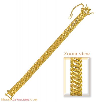 22k Mens Gold Bracelet ( 8 inches) ( Men`s Bracelets )