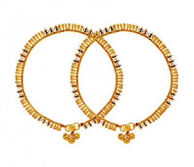 22 Kt Gold Payal (2 PC) ( Gold Anklets )