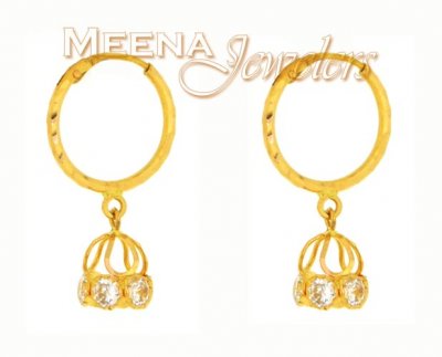 22Kt Gold Hoop Earrings ( Hoop Earrings )