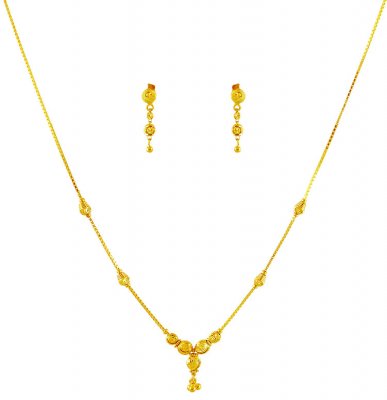 22K Light Weight Necklace Set ( Light Sets )