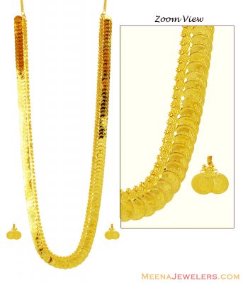 22k Fancy Gold Kasu Mala Set ( 22 Kt Gold Sets )