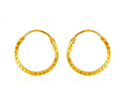 22K Gold Hoop Earrings ( Hoop Earrings )