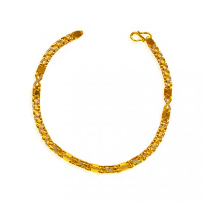 22K Gold Mens Fancy Bracelet ( Men`s Bracelets )