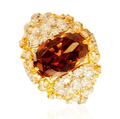 22K Gold Cubic Zircon Ring ( Ladies Signity Rings )