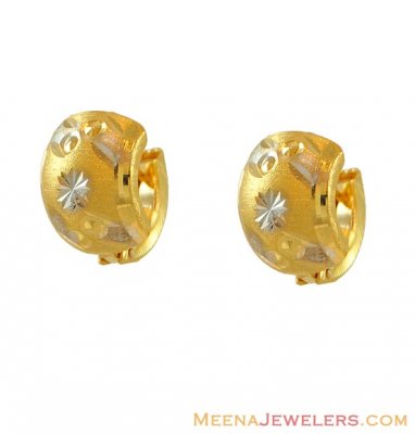 22k Designer Two Tone Clip On  ( Clip On Earrings )