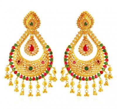 22K Gold Chand Bali ( Exquisite Earrings )