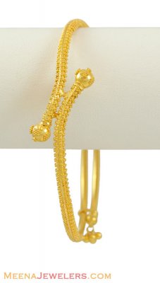 22K Gold Filigree Bangle ( Gold Bangles )