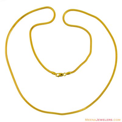 22K Round Design Mens Chain  ( Men`s Gold Chains )