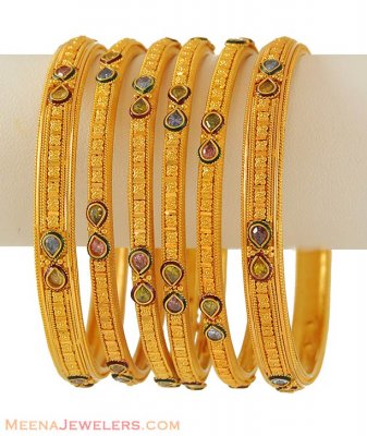 Indian Filigree Bangles (set of 6) ( Set of Bangles )