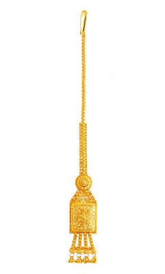 22K Gold Filigree Maang Tikka ( Gold Tikka )