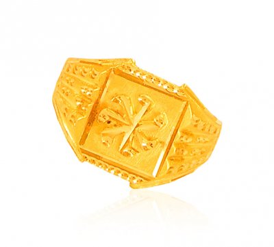 22karat Gold Fancy Mens  Ring  ( Mens Gold Ring )