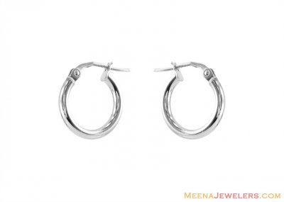 18K Gold Clip onEarring ( White Gold Earrings )