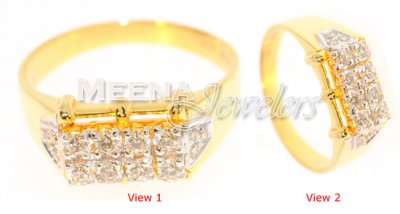 18 Kt Yellow Gold Diamond Ring ( Diamond Rings )