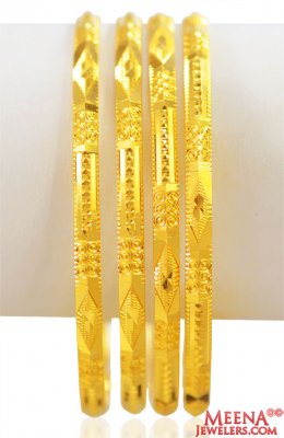 22 Karat Yellow Gold Bangles Set  ( Set of Bangles )