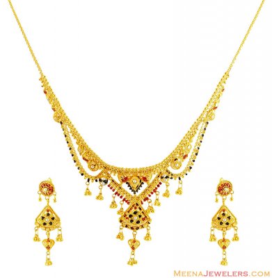 22K Gold Tricolor Fancy Set ( Light Sets )