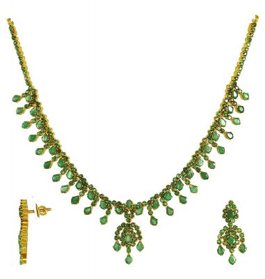 Designer Emerald Necklace Set ( Emerald Necklace Sets )