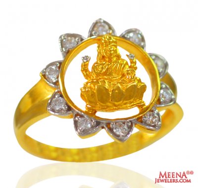 22k Gold Laxmi Maa Ladies Ring ( Ladies Signity Rings )