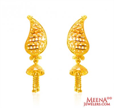 22k Long Gold Earrings ( Long Earrings )