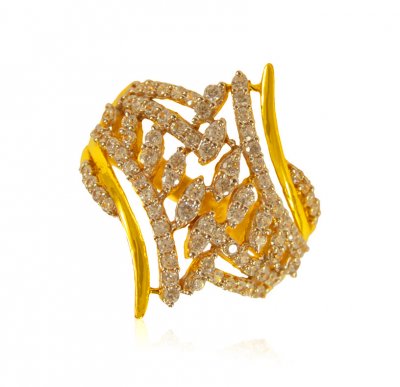 22k Gold Designer Ring  ( Ladies Signity Rings )